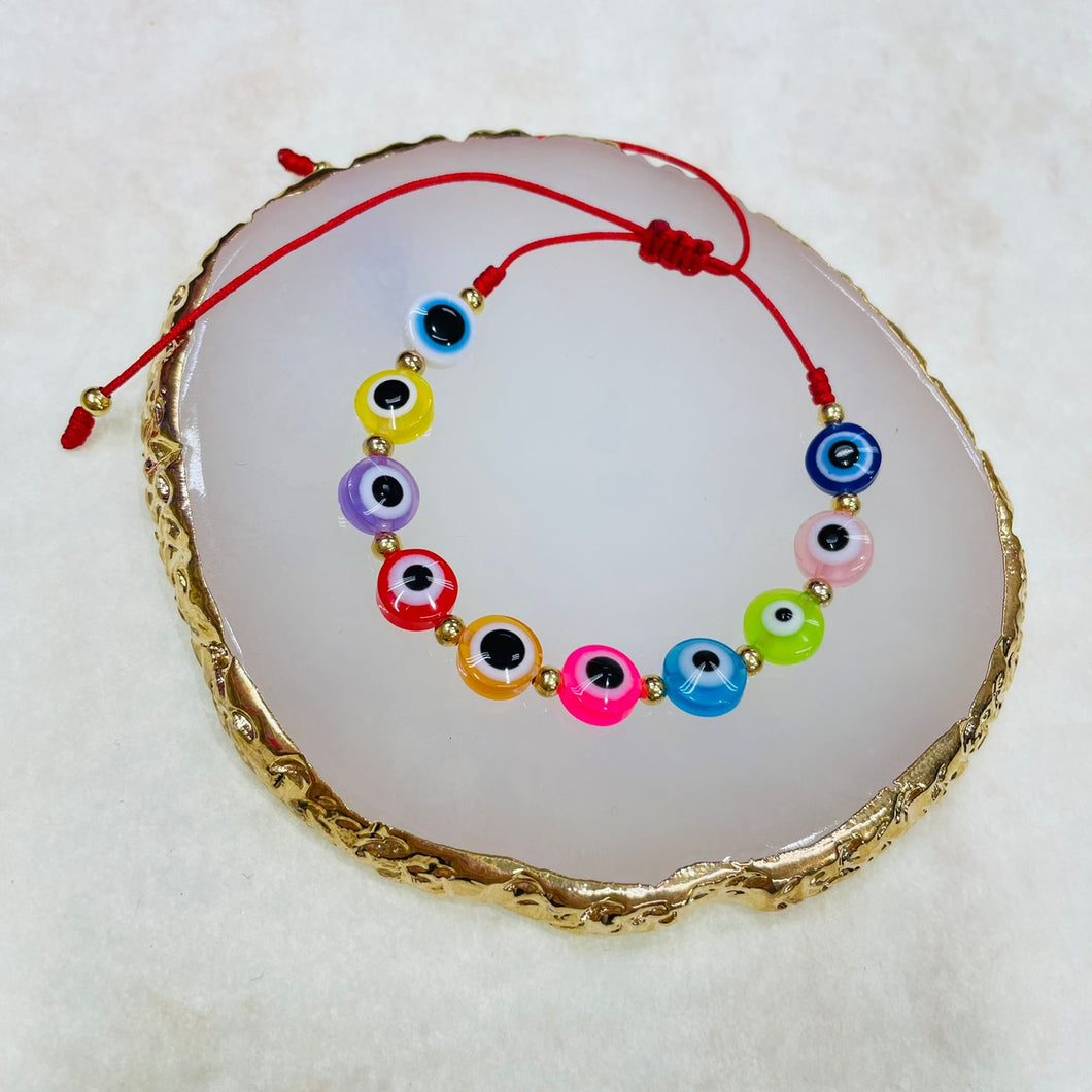 Pulsera con ojos de colores